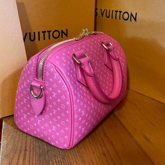 🩷 Louis Vuitton Speedy Bandouliere Nanogram 20 Rose EUC ONE OWNER - Picture 5 of 17